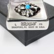 Photo5: Zippo Gothic Cross Metal Acrylic Imitation Turquoise Silver Etching Japan Limited Oil Lighter (5)