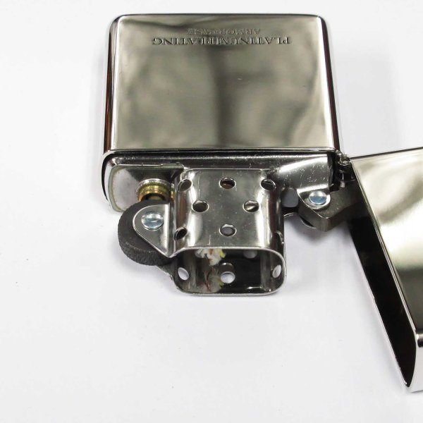 Photo3: Zippo Armor Case Platinum Plating 2-sides Etching Japan Limited Oil Lighter (3)