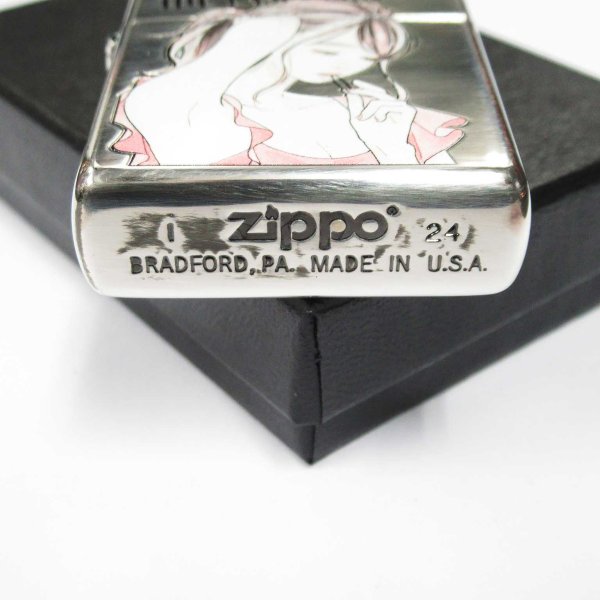 Photo4: Zippo Sexy Moe Girl Woman Oxidized Silver Plating Etching Japan Limited Oil Lighter #3 (4)