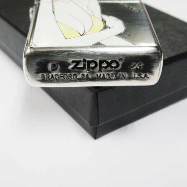 Photo4: Zippo Sexy Moe Girl Woman Oxidized Silver Plating Etching Japan Limited Oil Lighter #2 (4)
