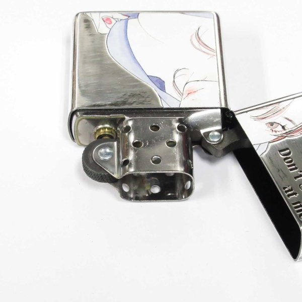 Photo3: Zippo Sexy Moe Girl Woman Oxidized Silver Plating Etching Japan Limited Oil Lighter #1 (3)