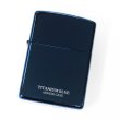 Photo1: Zippo Armor Case Blue Titanium Coating 2-sides Etching Japan Limited Oil Lighter (1)