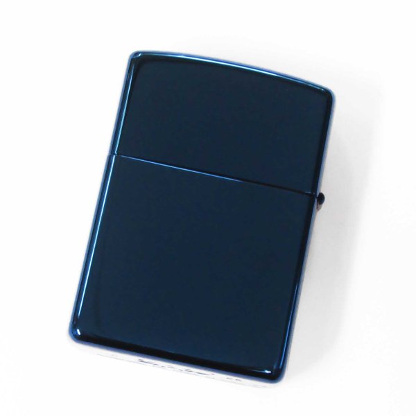 Photo2: Zippo Armor Case Blue Titanium Coating 2-sides Etching Japan Limited Oil Lighter (2)