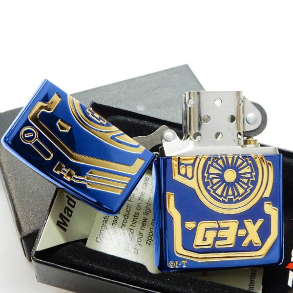 Photo6: Zippo Kamen Rider Agito G3-X Ion Blue Plating Etching Japanese Hero Japan Limited Oil Lighter (6)
