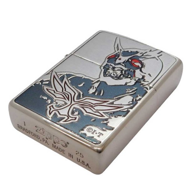 Photo3: Zippo Kamen Rider Agito Anther Agito Oxidized Silver Plating Etching Japanese Hero Japan Limited Oil Lighter (3)