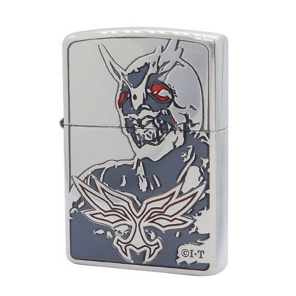 Photo2: Zippo Kamen Rider Agito Anther Agito Oxidized Silver Plating Etching Japanese Hero Japan Limited Oil Lighter (2)