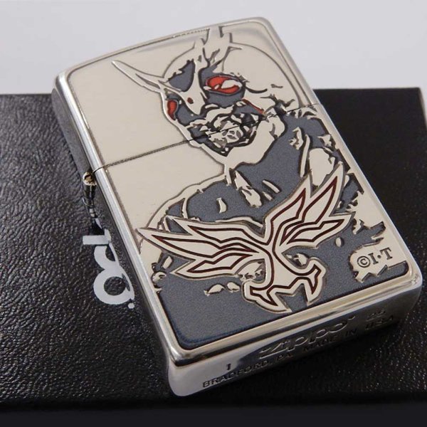 Photo5: Zippo Kamen Rider Agito Anther Agito Oxidized Silver Plating Etching Japanese Hero Japan Limited Oil Lighter (5)