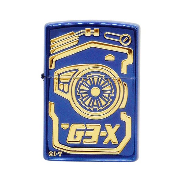 Photo1: Zippo Kamen Rider Agito G3-X Ion Blue Plating Etching Japanese Hero Japan Limited Oil Lighter (1)