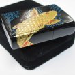 Photo4: Zippo Real Gold Plating Carp 3-sides Design Japanese Makie Wagara Gold Tank Japan Limited Oil Lighter (4)