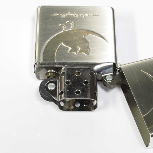Photo3: Outlet Zippo Cuple Cats Much Together Design Silver Plating Etching Japan Limited Oil Lighter (3)