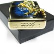 Photo5: Zippo Winning Whinny Atlantic Blue Horse Metal Gold Plating Gold Tank Japan Limited Oil Lighter (5)