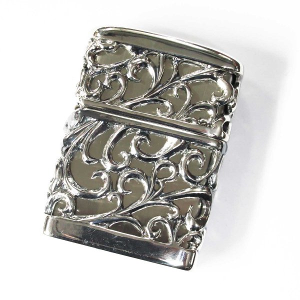 Photo1: Zippo Gothic Arabesque Full Metal Jacket Oxidized Silver Plating Japan Limited Heavy Weight Oil Lighter (1)