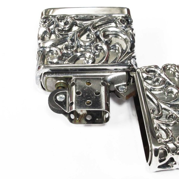 Photo7: Zippo Gothic Arabesque Full Metal Jacket Oxidized Silver Plating Japan Limited Heavy Weight Oil Lighter (7)
