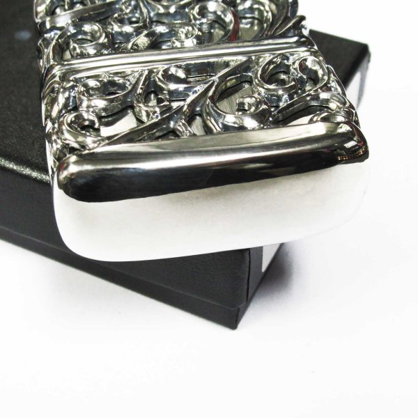 Photo4: Zippo Gothic Arabesque Full Metal Jacket Oxidized Silver Plating Japan Limited Heavy Weight Oil Lighter (4)