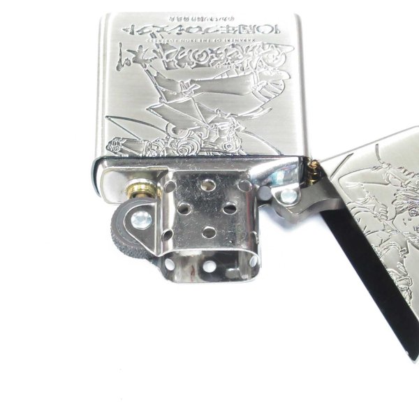 Photo3: Zippo Kabaneri of the Iron Fortress 10th Anniversary Mumei Oxidized Silver Plating Both Sides Etching Japan Limited Oil Lighter (3)