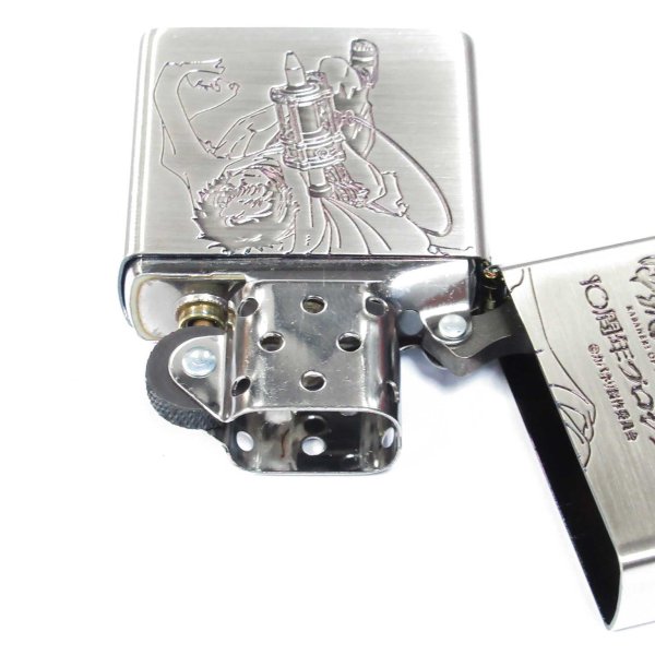 Photo3: Zippo Kabaneri of the Iron Fortress 10th Anniversary Ikoma Oxidized Silver Plating Both Sides Etching Japan Limited Oil Lighter (3)