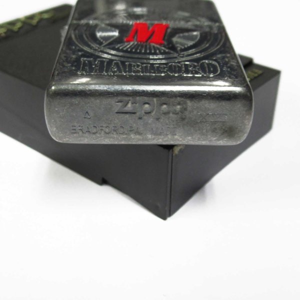 Photo4: Outlet Vintage Zippo Marlboro Etching Barrel Finish 2000 Japan Limited Oil Lighter (4)