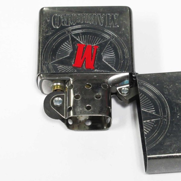 Photo3: Outlet Vintage Zippo Marlboro Etching Barrel Finish 2000 Japan Limited Oil Lighter (3)