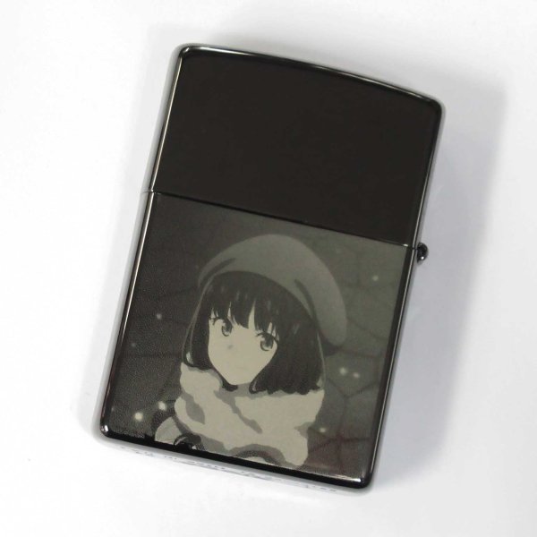 Photo2: Zippo Lycoris Recoil Black Nickel Plating Both Sides Laser Engraving Japan Limited Japanese Anime Oil Lighter (2)