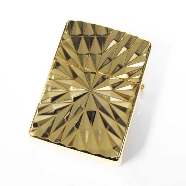 Photo2: Zippo Armor Case Diamond Cut Both Sides Design Gold Plating Gold Tank Japan Limited Oil Lighter (2)