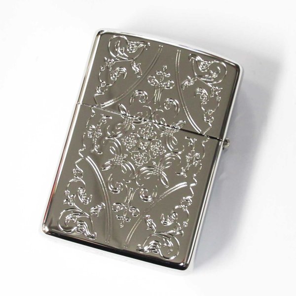 Photo2: Zippo Armor Case Cross Shell Inly Both Sides Etching Silver Plating Japan Limited Oil Lighter (2)