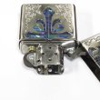Photo3: Zippo Armor Case Cross Shell Inly Both Sides Etching Silver Plating Japan Limited Oil Lighter (3)