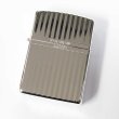 Photo1: Zippo Armor Case Stripe Both Sides Design Logo Etching Silver Plating Japan Limited Oil Lighter (1)