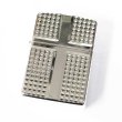Photo1: Zippo Armor Case Diamond Cut Cross 4-sides Design Silver Plating Japan Limited Oil Lighter (1)