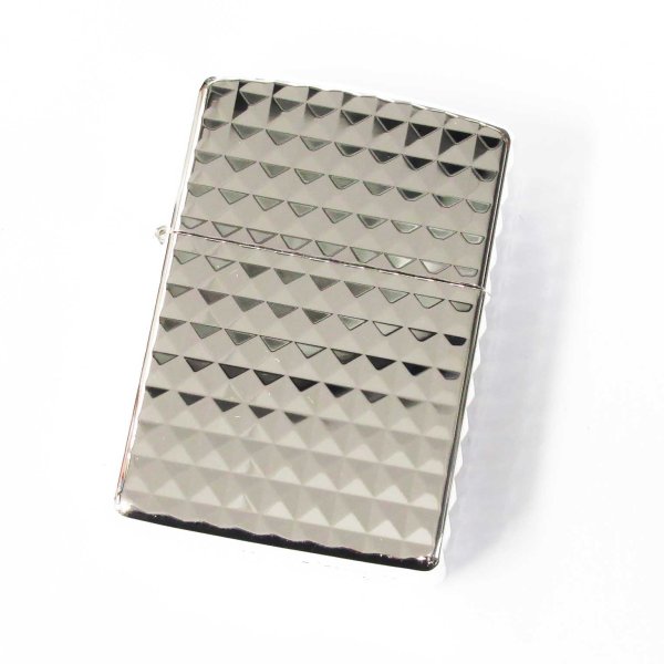 Photo1: Zippo Armor Case Diamond Cut 4-sides Design Silver Plating Japan Limited Oil Lighter (1)