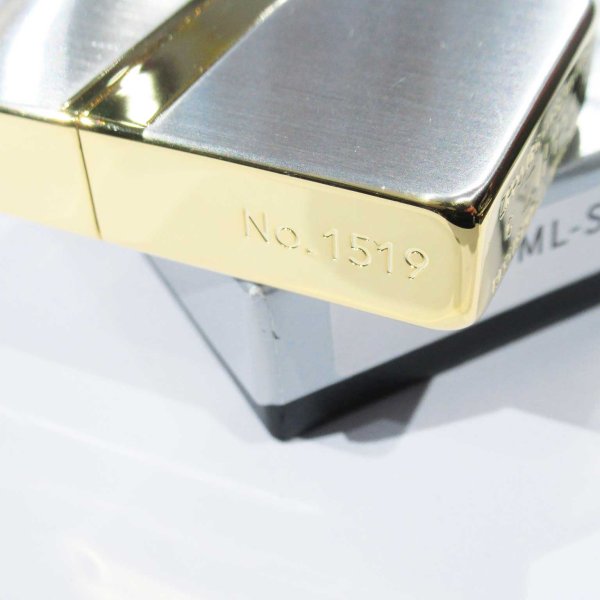 Photo4: Zippo 1935 Replica Mirror Line Silver Gold Plating Etching Japan Limited Oil Lighter (4)
