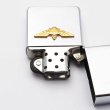 Photo3: Vintage Zippo Navy Wing Gold Metal Chrome Satena 1988 Oil Lighter (3)