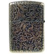 Photo2: Zippo Armor Case Carp Arabesque 5-sides Etching Oxidized Brass Plating Gold Tank Japan Limited Oil Lighter (2)