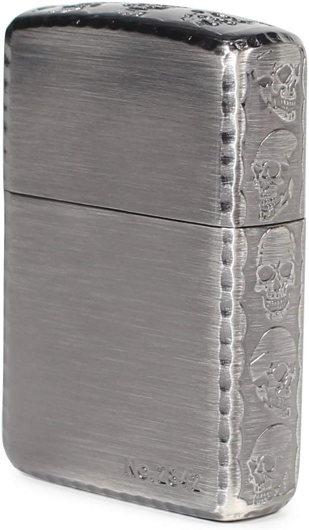 Zippo Armor Case Skull Limited Edition Antique Silver 3-sides 