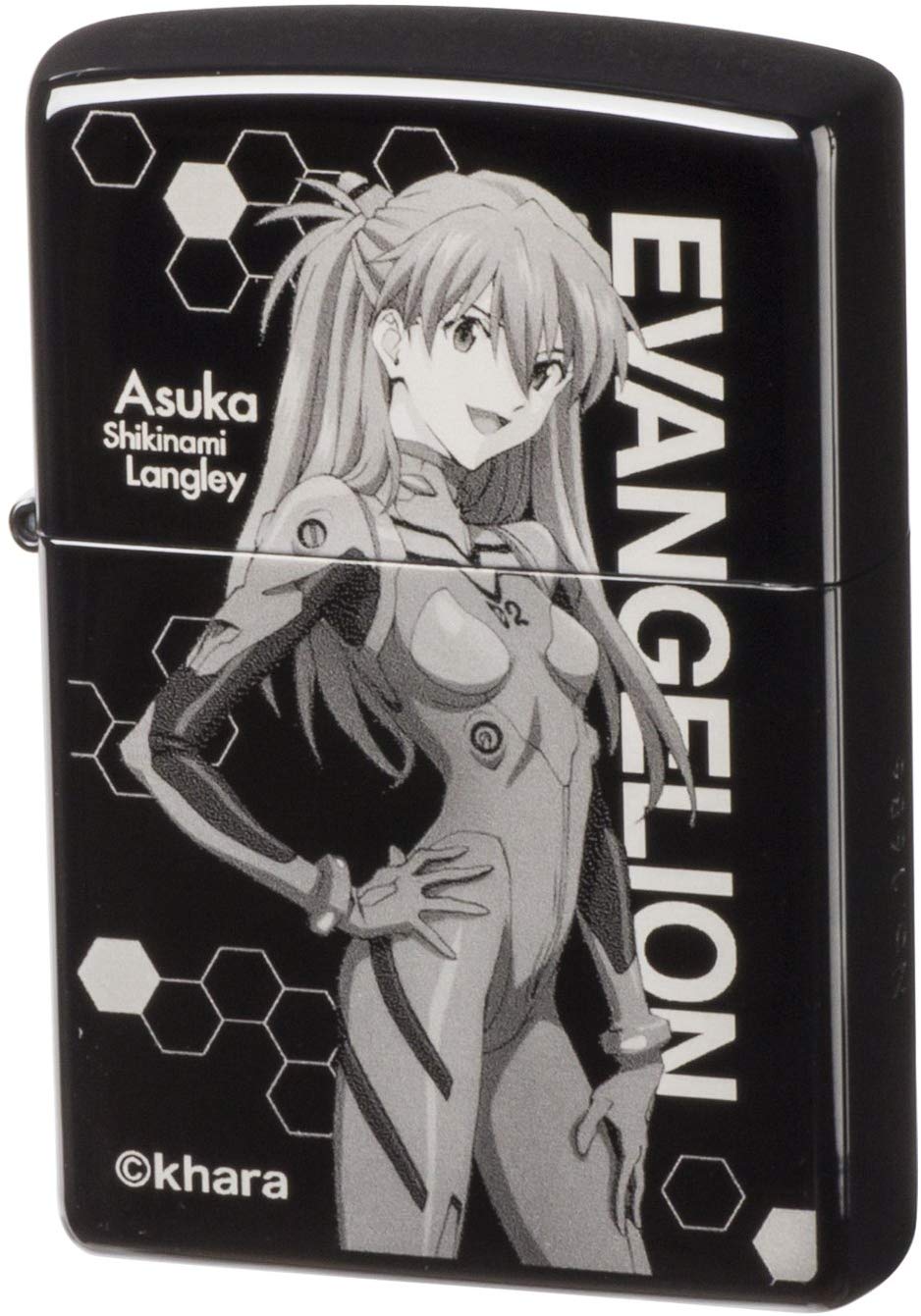 Zippo Evangelion Eva Asuka Langley Black Titanium Coating Japan Limited Oil Lighter