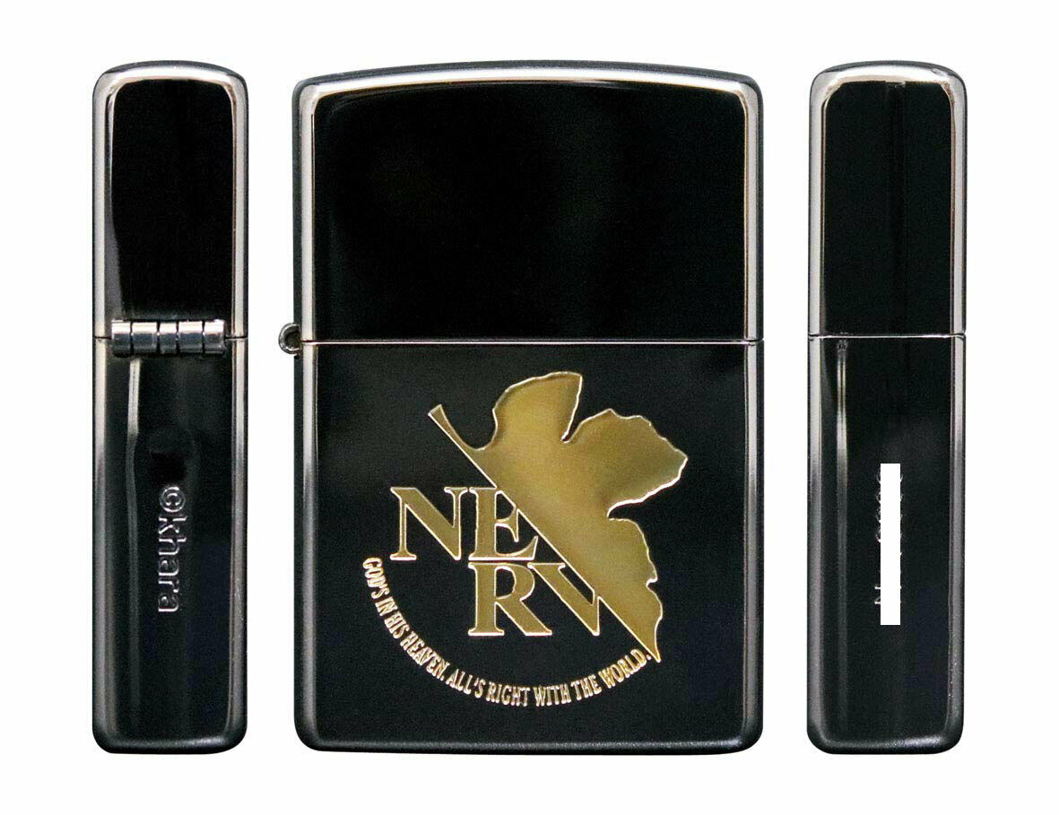 Zippo Evangelion Eva U.N.NERV Black Gold Plating Japan Limited Oil Lighter