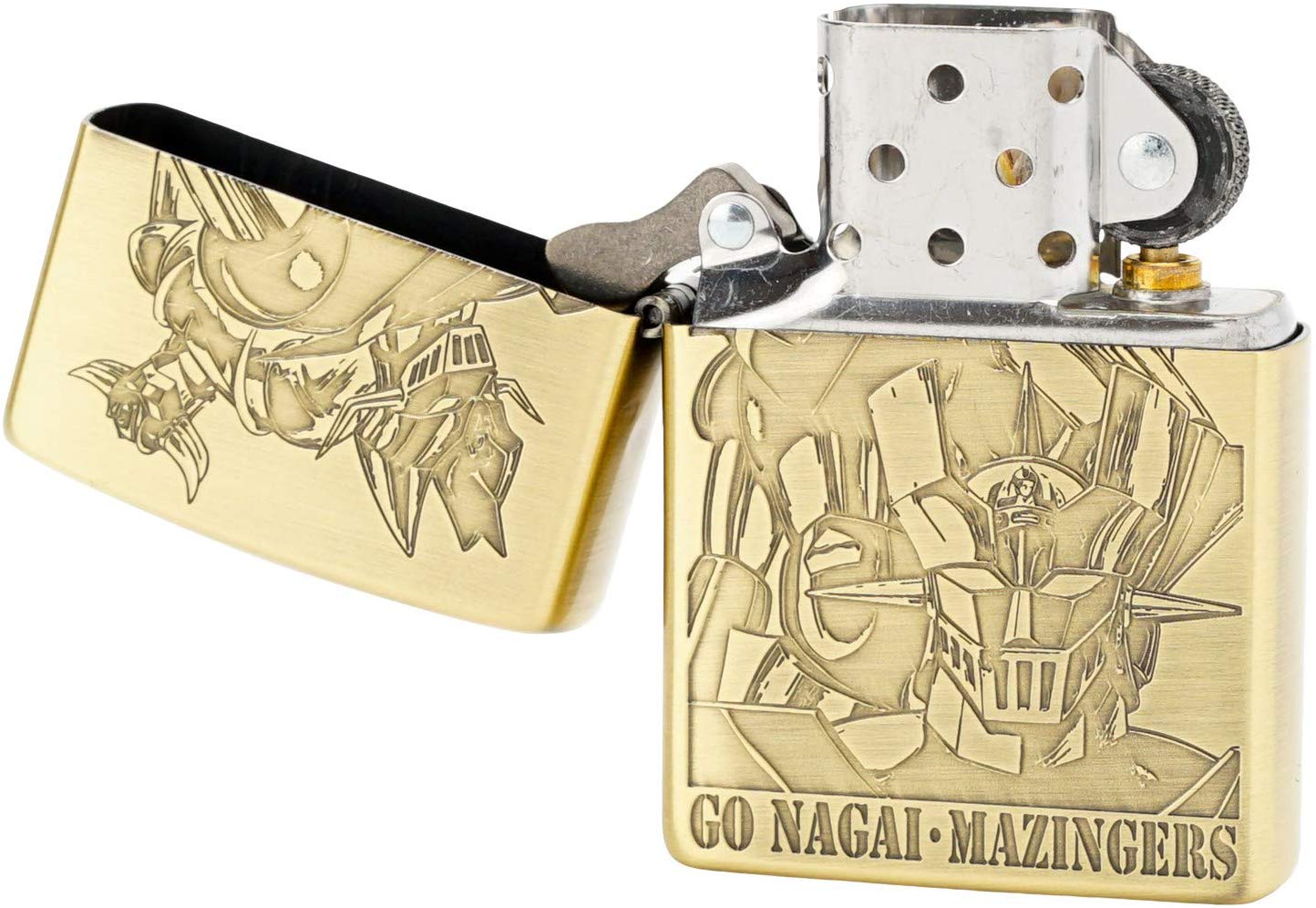Zippo Great Mazinger Z UFO Robot Grendizer Go Nagai Brass Etching Japan  Limited 50/50