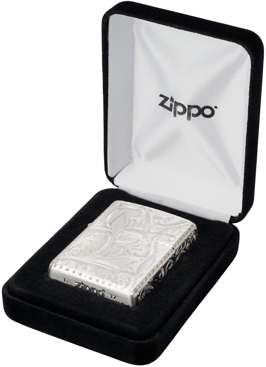Zippo Armor Case Classic Arabesque Silver Plating 5-Sides Etching