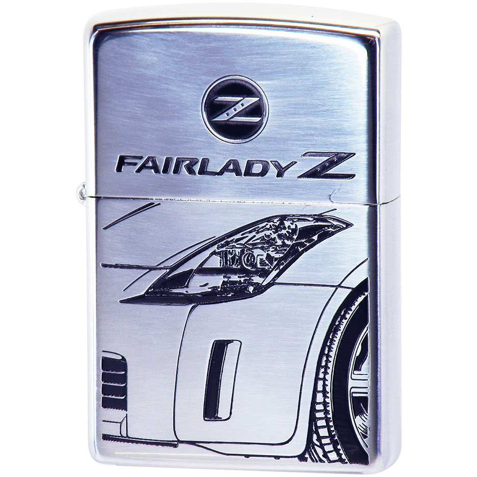 Zippo NISSAN FAIRLADY Z Z33 Both Sides Etching Oxidized Silver Plating  Japan Limited Oil Lighter