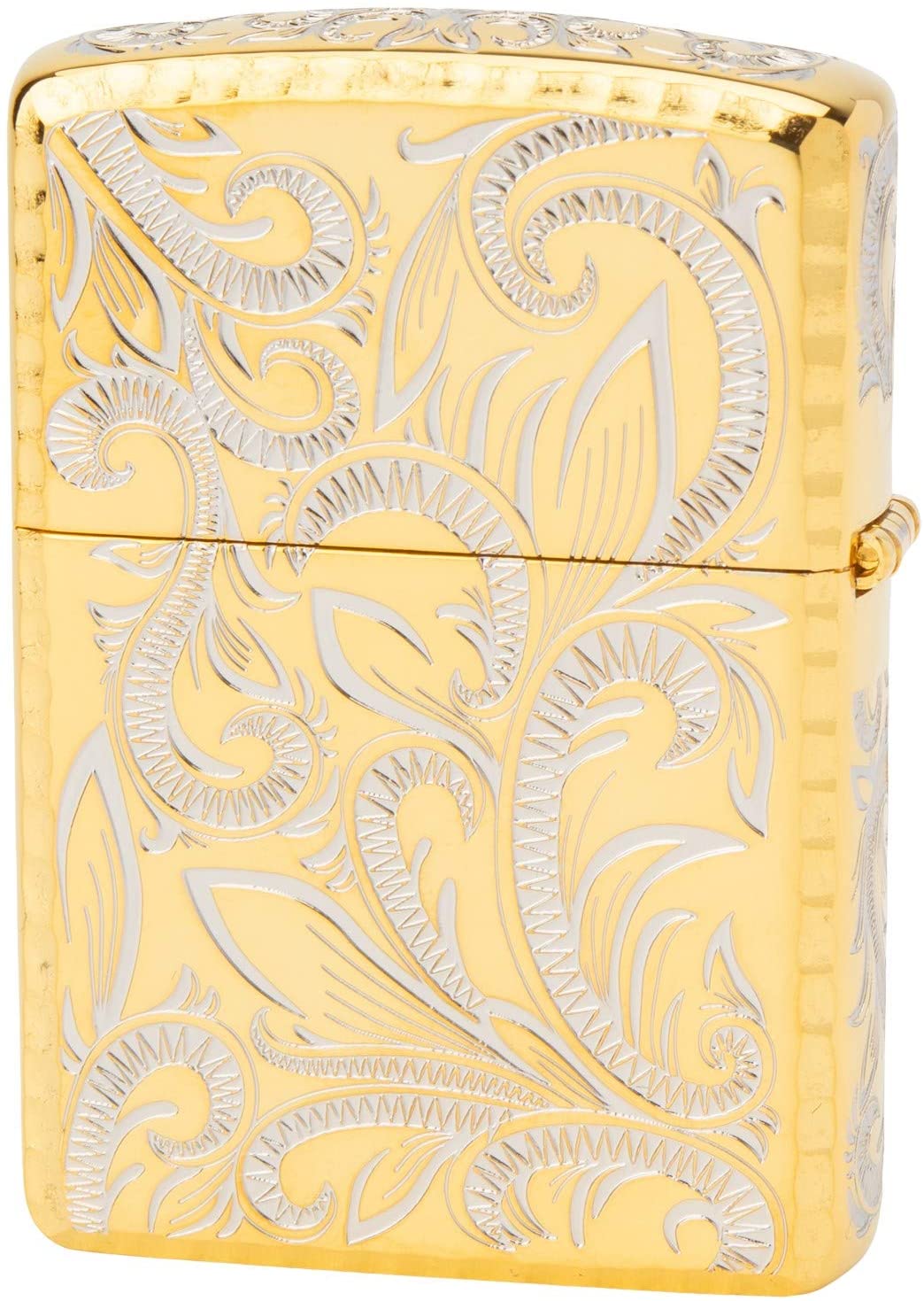 Zippo Armor Case Classic Arabesque Gold Silver 5-Sides Etching