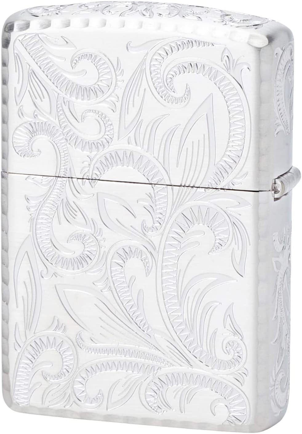 Zippo Sterling Silver 5-Sides Engraved Windy Girl Lighter