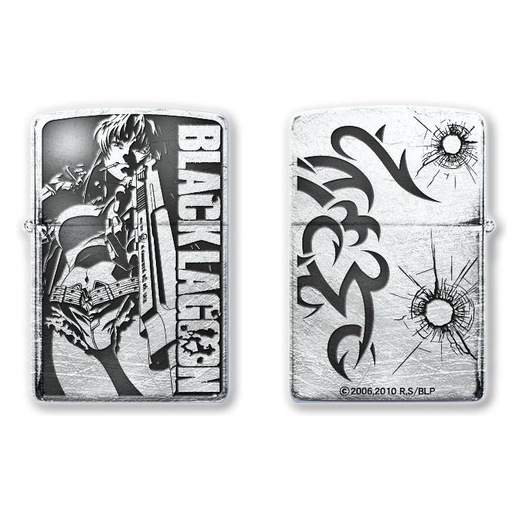 Zippo BLACK LAGOON REVY Both Sides Etching Used Finish Feeling Japanese Anime Japan Limited Oil Lighter
