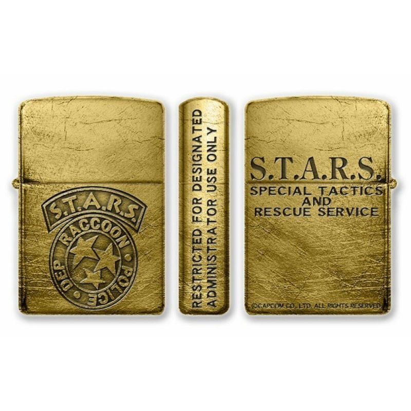 Zippo BIOHAZARD S.T.A.R.S. 3-sides Etching Used Finish Vintage Feeling Japan Limited Oil Lighter