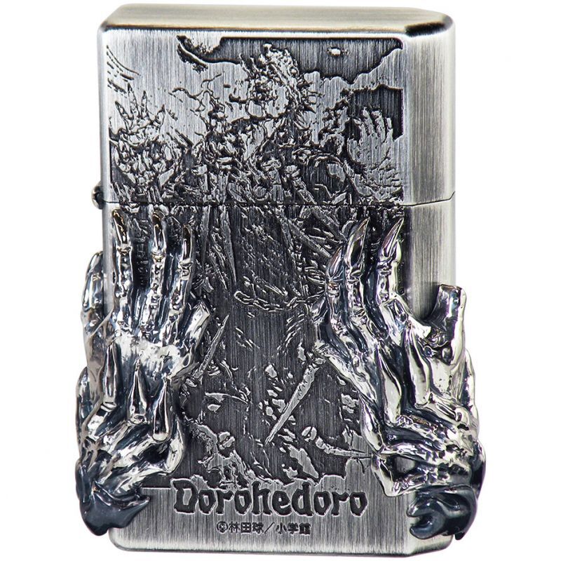 Gear Top Dorohedoro Curse Metal Oxidized Silver Kanji Both Sides Etching Japan Limited Oil Lighter Q Hayashida