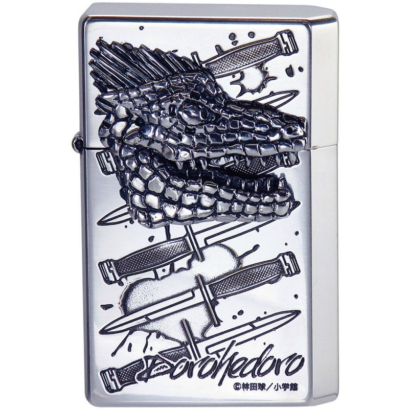 Gear Top Dorohedoro Caiman Trick Metal Oxidized Silver Plating Etching Japan Limited Oil Lighter Q Hayashida