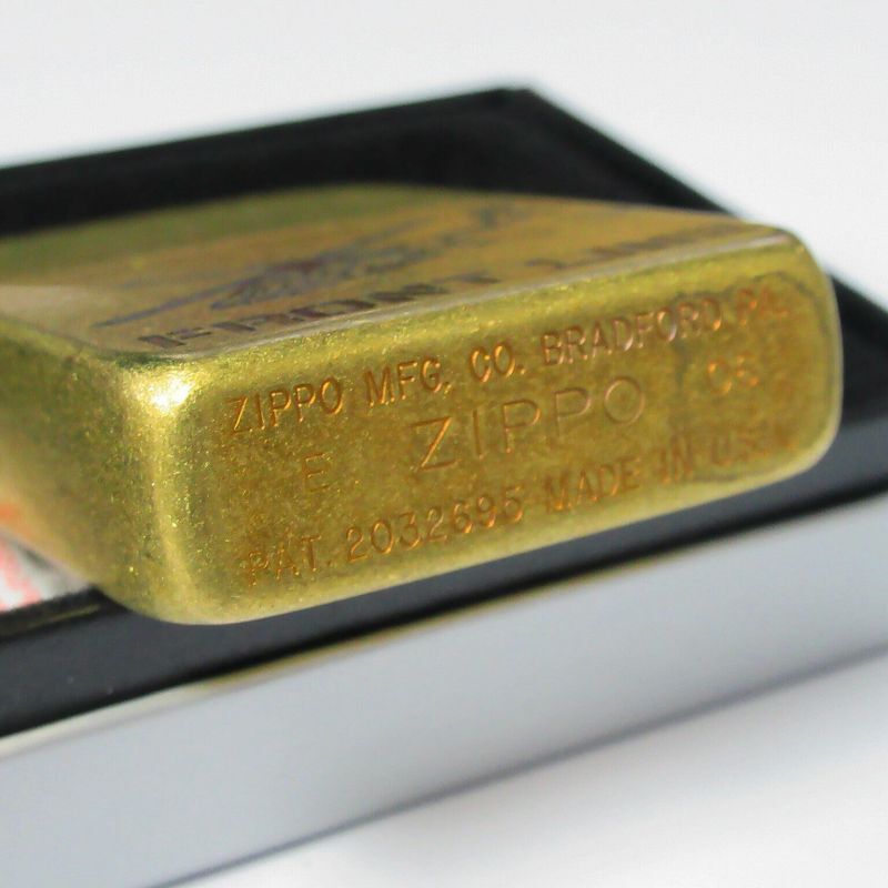 Vintage Zippo 1941 Replica Front Line Helicopter Brass Barrel Japan Limited  Oil Lighter