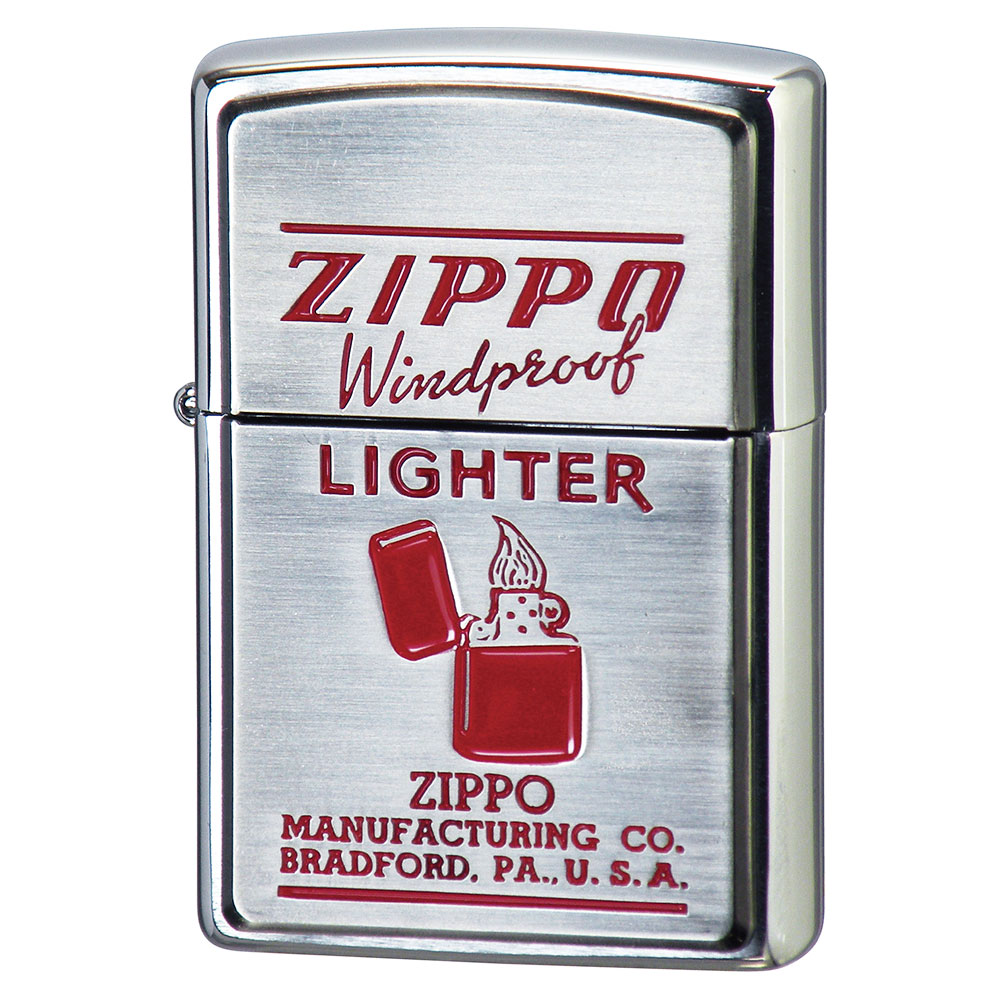 Zippo Red Box Top Design Metallic Red Windproof Lighter