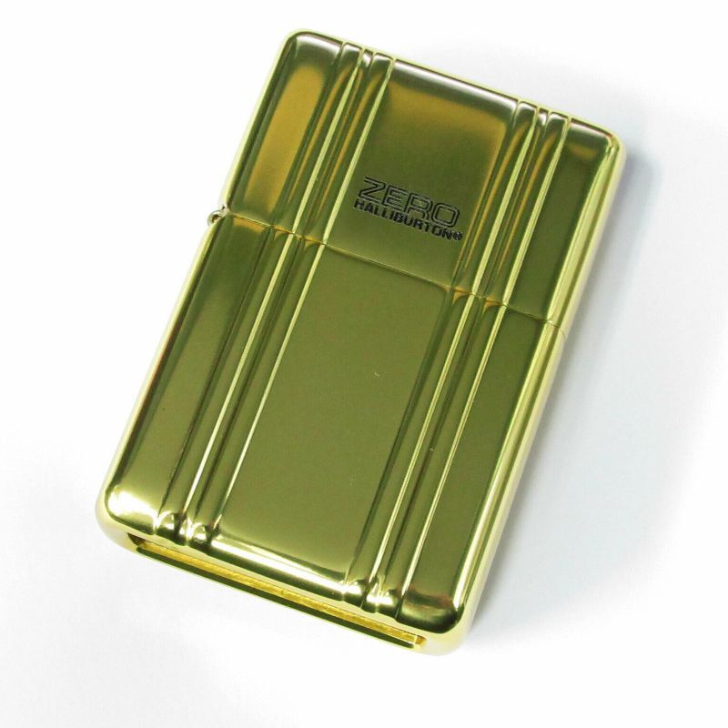 Vintage Zippo ZERO HALLIBURTON PG Aluminum Jacket Gold Tank Japan 1000 Limited Oil Lighter