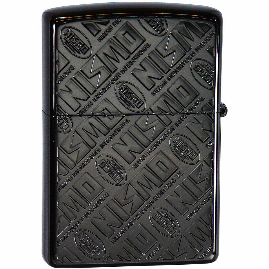Zippo NISSAN NISMO Logo Both Side Etching Ion Black Silver Plating Japan  Limited Oil Lighter