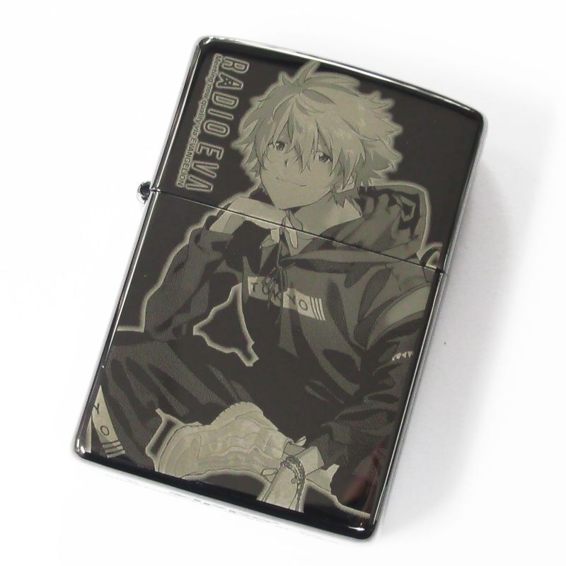 Zippo Evangelion RADIO EVA 10th Anniversary 2nd Kaworu Laser Engraving Black Titanium Japan Limited Oil Lighter