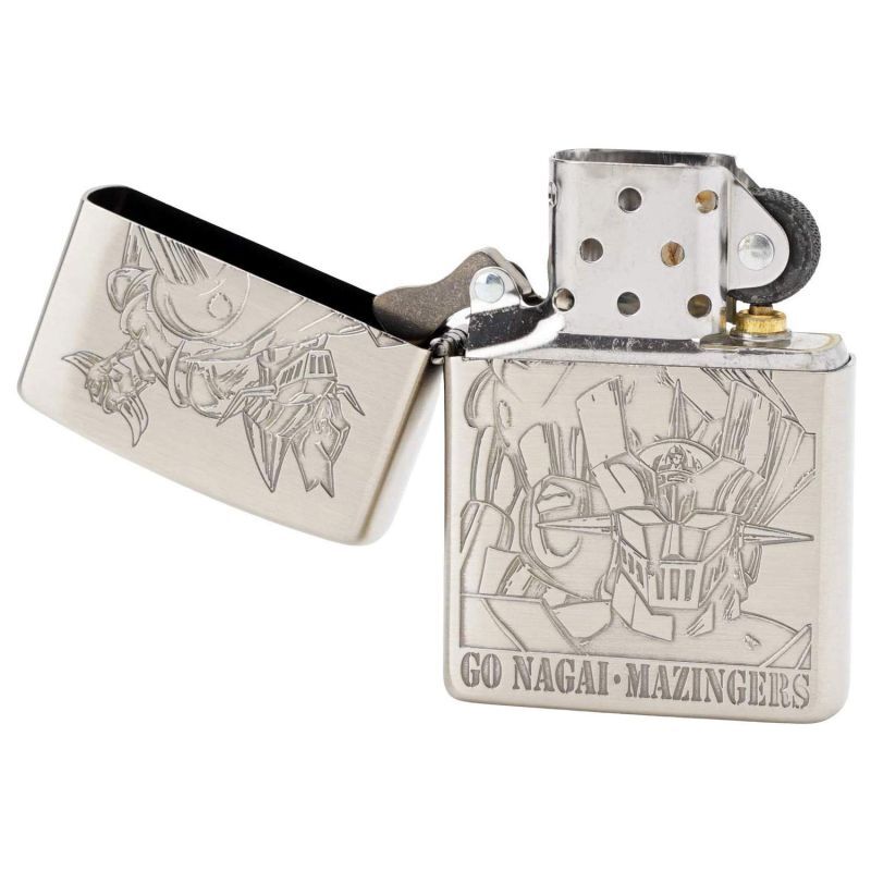 Zippo Great Mazinger Z UFO Robot Grendizer Go Nagai Nickel Etching Japan  Limited Oil Lighter